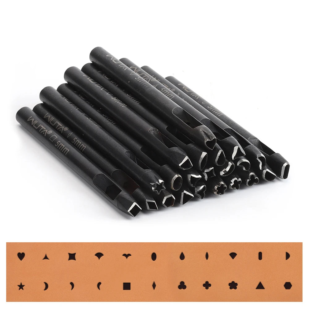 WUTA 5mm Flower Leather Belt Hole Puncher Leather Hollow Punching Tool DIY Craft for Leather Watch Band,Fabric,Plastic,Paper 1pc