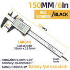 Plastic Caliper Pachometer Digital Caliper Electronic Ruler Vernier Digital Caliber Measuring Tool Digital Calibrator Micrometer
