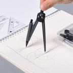 Deli Compass Set Mathematical Drawing Set Tool Professional Multifunctional Ruler School Supplies 7pcs/Set Drafting Set