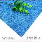 5Sheets 20*30cm Glitter Foam Paper Sparkles Paper for Children's Craft Activities DIY Cutters Handcraft Foam Paper Without Glue