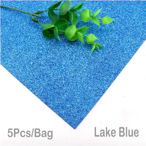 5Sheets 20*30cm Glitter Foam Paper Sparkles Paper for Children's Craft Activities DIY Cutters Handcraft Foam Paper Without Glue