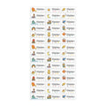 Customized School Name Stickers,Transparent Waterproof Labels for Kids Supplies-Multilingual Design,DIY Crafts Personalization‌