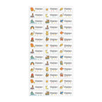 Customized School Name Stickers,Transparent Waterproof Labels for Kids Supplies-Multilingual Design,DIY Crafts Personalization‌