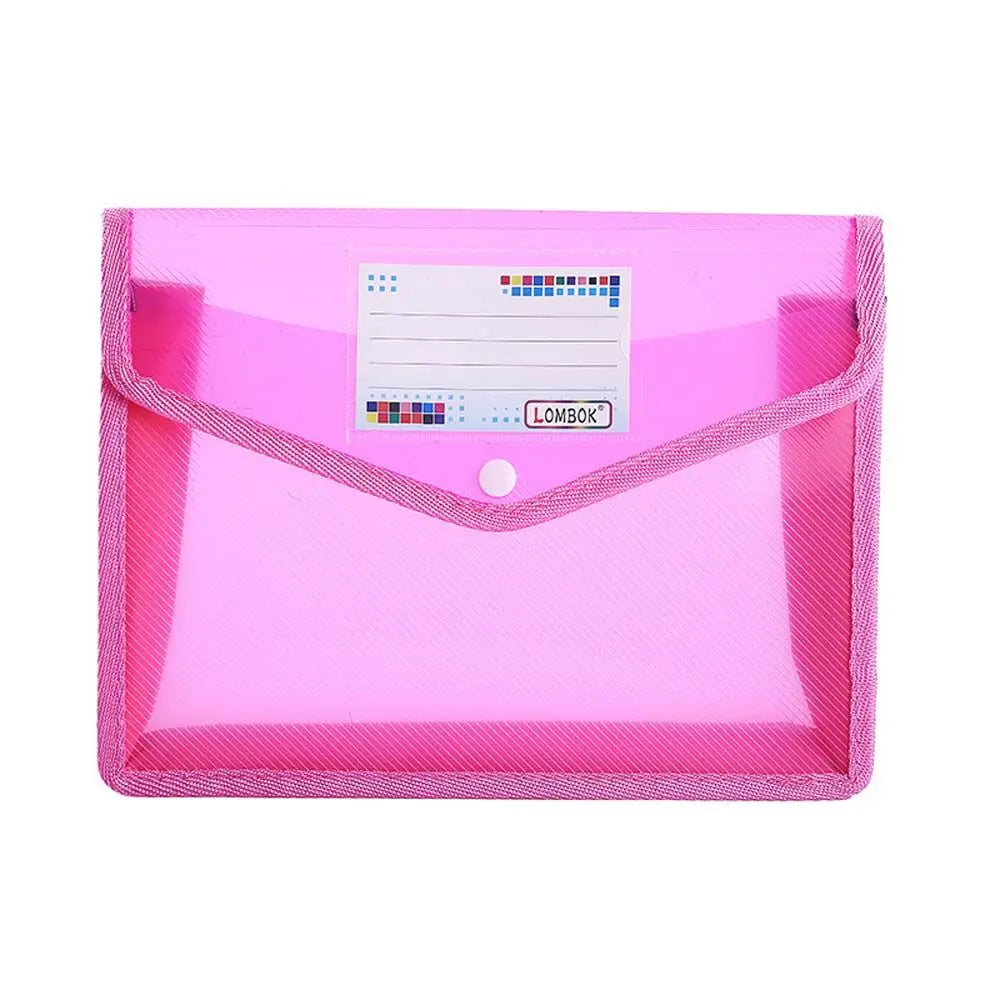 A4/A5File Folder Stationery Storage Folder Waterproof File Organizer Folders Pvc Bag Portfolio Paper Storage Office Organizers