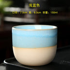 Kiln Change China Ceramic Tea Cup Pottery Jianzhan Drinkware  Temmoku Glaze Porcelain Kung Fu Cups Set for Water Latte Milk