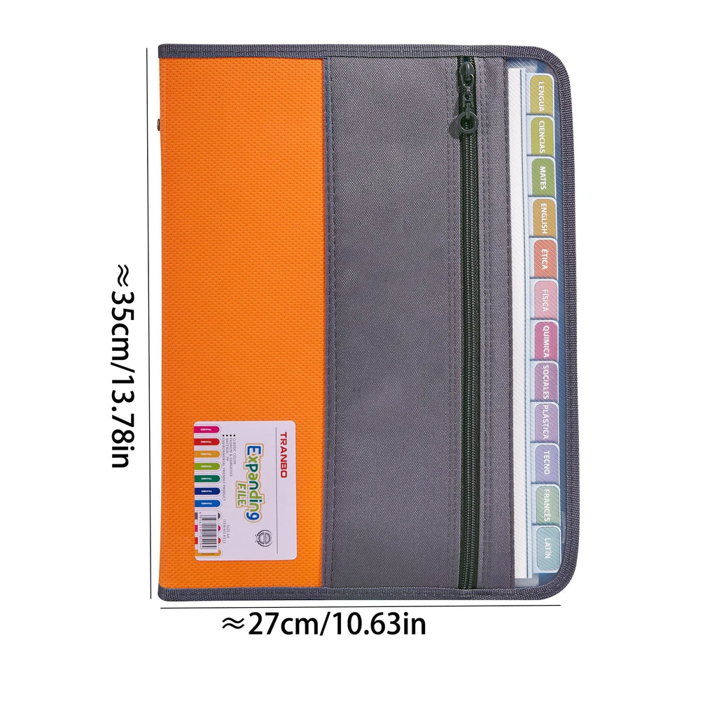 Expanding File Organizer 13 Pocket Accordion A4 Document Ziper Folder Bag Hot Style