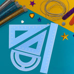 4Pcs Metal Ruler Set Aluminum Alloy Geometry Math Drawing Measuring Stationery Kit for Students School Office Use