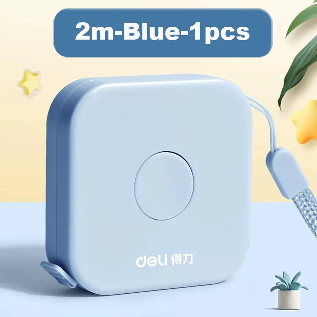 Deli 1/2pcs 2m Measure Tape Soft Rulers Double Scale Sewing Flexible Ruler for Kids Aldult Height Waist Measuring Tailor Ruler