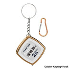 Key Ring Tape Measure Keychain Gauging Tools Retractable Ruler Pull Ruler Measuring Tools Stainless Steel Portable