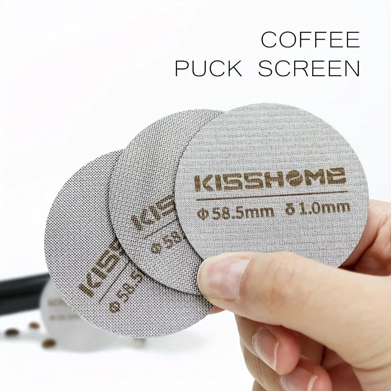 Coffee Puck Screen Reusable Heat Resistant Metal Espresso Filter Mesh For 51mm 54mm 58mm Portafilter Barista Accessories Tools
