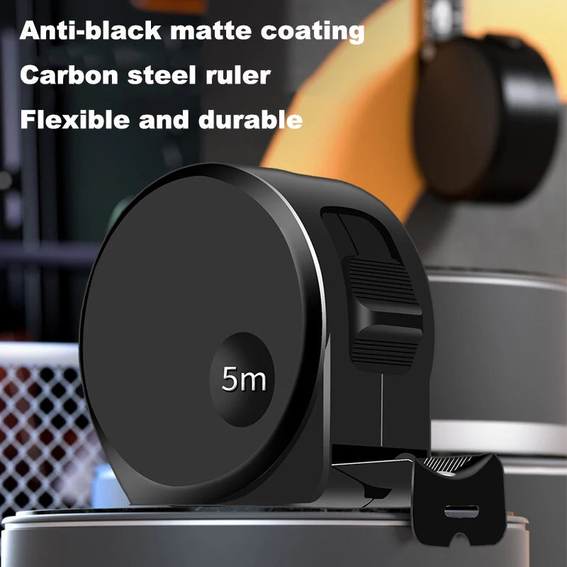1Pcs 3/5/7/10M Black Steel Material Measuring Tape Measure Multifunctional Household Woodworking Mini Measuring Tools