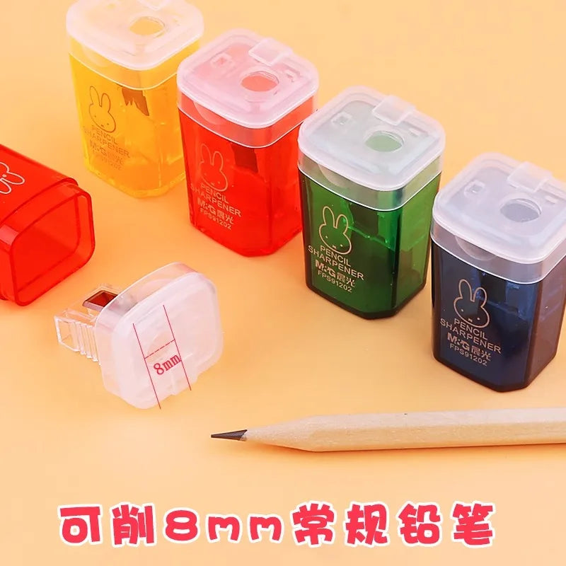 M&G Trash Can Shaped Cartoon Pencil Sharpener Kids Pencil Turner for School and Home Use