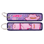 Kawaii Japanese Elf Anime Embroidery Key Fobs Key Tag Motorcycles Cars Backpack Chaveiro Keychain Fashion Keyring Friends Gifts