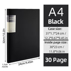 A4 Side-Loading Document Folder Multi-Layer Transparent  Organizer Paper Holder Sheet Music Binder with Dividers 20/30/40/60Page