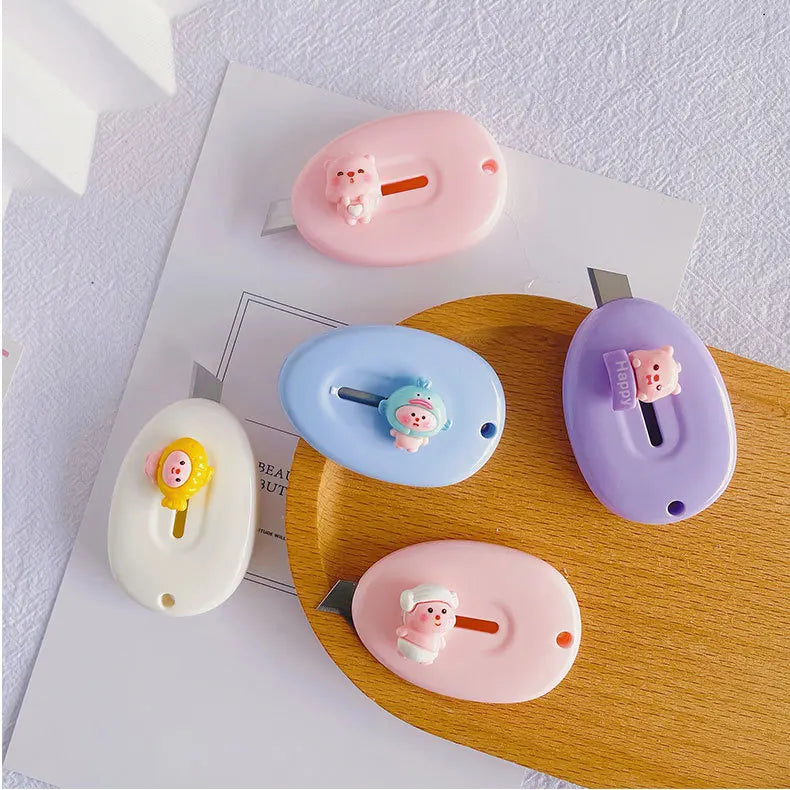 1pc Cartoon Mini Utility Knife Cutter Kawaii Letter Opener Sword Portable Open Box Student Hand Account Paper Knife Hand-made