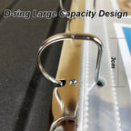 PLRBOK A5 Glitter Leather Photo Cards Album 3 Rings 7.6×9.8mm Kawaii Cute Binder Photocard 20 Sheets 4 Pockets Sleeves 80 Photos