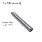3mm to 15mm Dia Rivet Punch Tool Rod for Metal Decorative Mushroom Domed Semi Ball Half Round Nailhead Spike Stud DIY 45# Steel