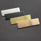Shirley Custom 7*2cm Custom logo stainless steel name tag with brushed gold silver beauty salon employee ID tag wholesale