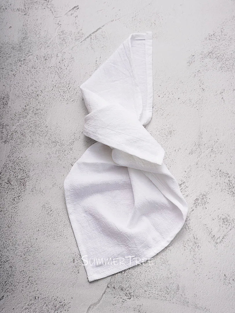 10pcs Napkins 40X40CM Plain Washed Cotton Classic Style Tea Towel Dining Place Mats Home Kitchen Dinner Wedding Settings Decor