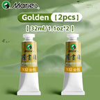 Marie's Chinese Painting Pigment Set,2pcs 20 Colors 32ml/1.13oz Tube,Watercolor Sumi Paint Kit for Drawing,Writing,Ink,Landscape