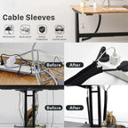 3/1PCS Zipper Cable Sleeve Reusable Cord Organizer Cable Management Protector for Computer TV Wire Cord Organizers 50cm