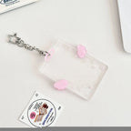 Kpop Card Holder Keychain Sleeve Clear Acrylic Badge ID Holder Idols K-pop Album Binder Photo Frame