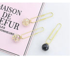 5 Pcs/Set Quicksand Crystal Ball Paper Clip DIY Metal Notes Letter File Binder Clips Bookmarks Office Desktop Storage Stationery