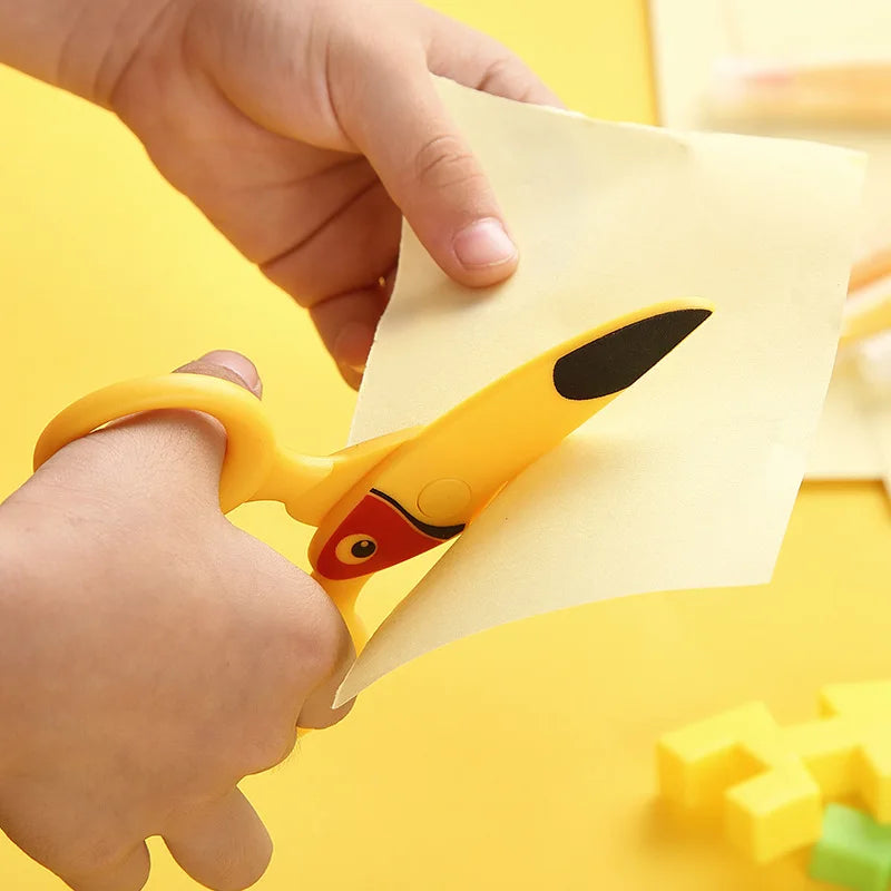 1pcs Kids Safety Scissor Cute Cartoon Plastic Knife Cutter for Children DIY Paper Handwork Office School Student F7231