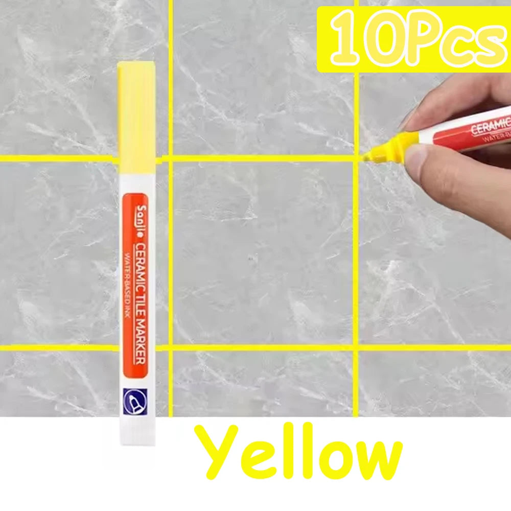 1-10Pcs 10 Colors Waterproof Tile Floor Marker Pen Wall Grout Pen for Kitchen Bathroom Ceramic Seam Paint Gap Repair Tools