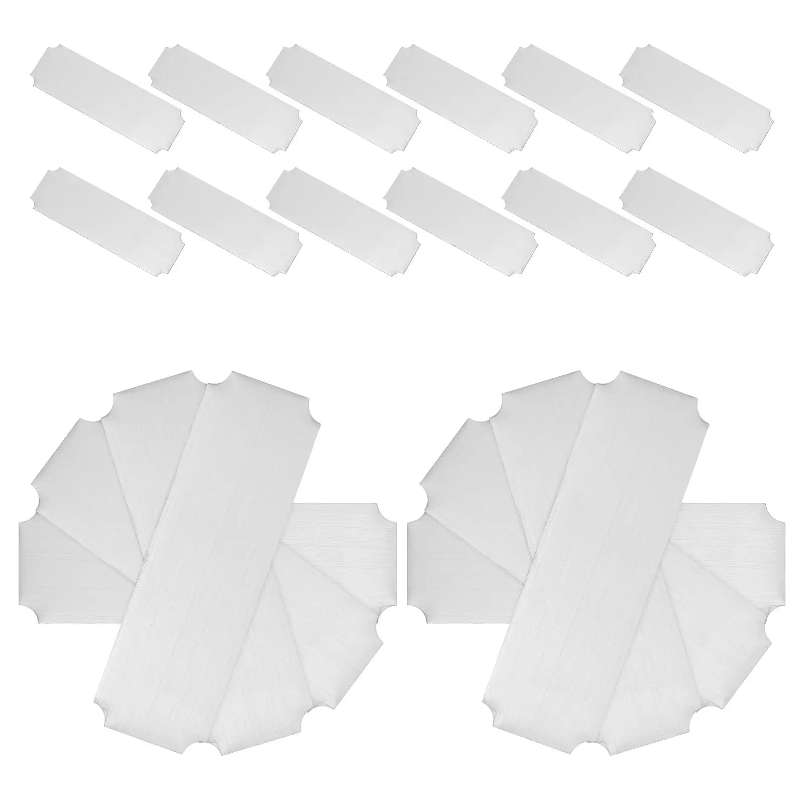 20Pcs Stainless Steel Blank Name Plates Rectangle Self Adhesive Metal Tags for Office Desk Employee Id Badges Employee Name Tags