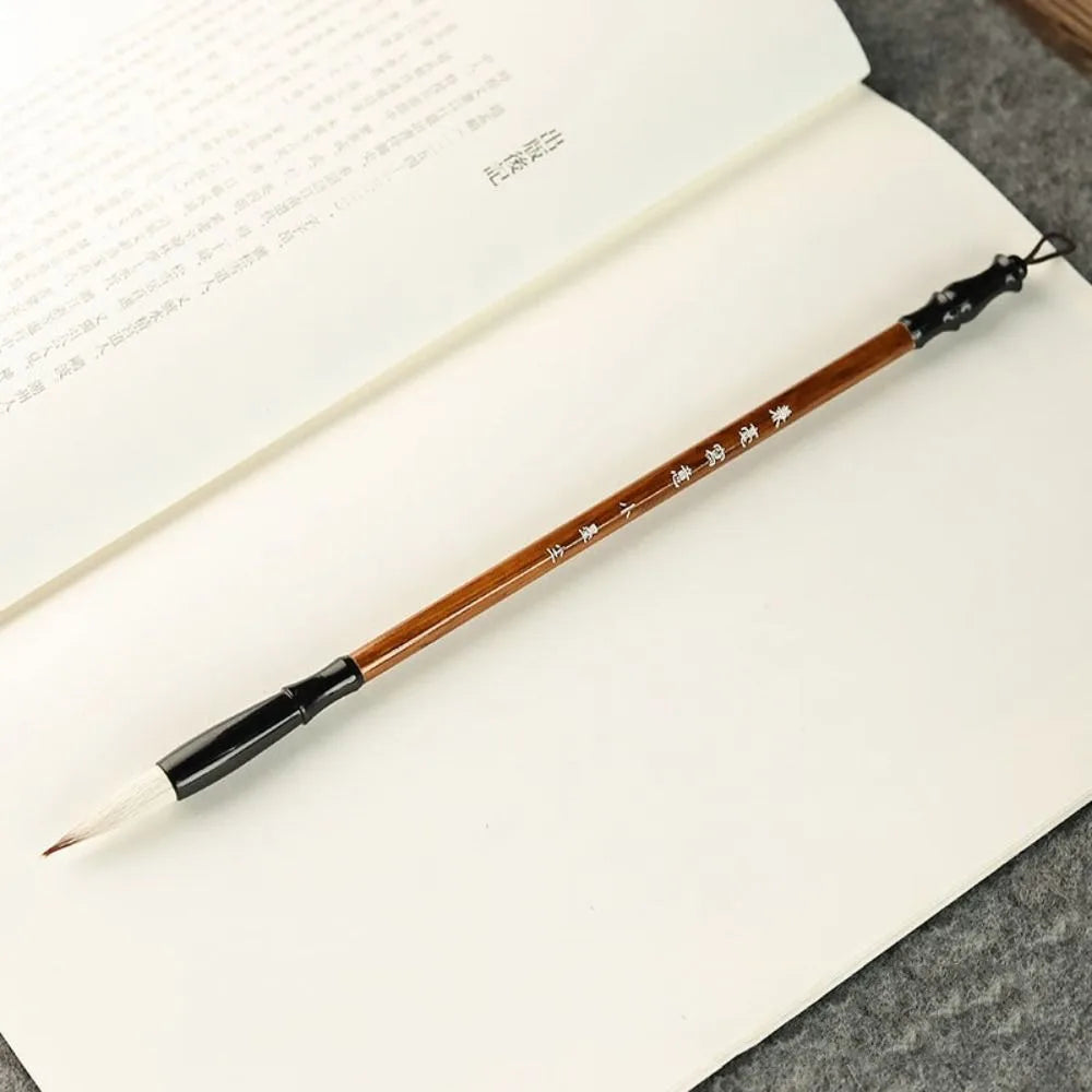 Traditional Chinese Calligraphy Brush Oil Painting Oil Watercolor Scriptures Writing Brush Wood Wolf Hair Art Paint Brush