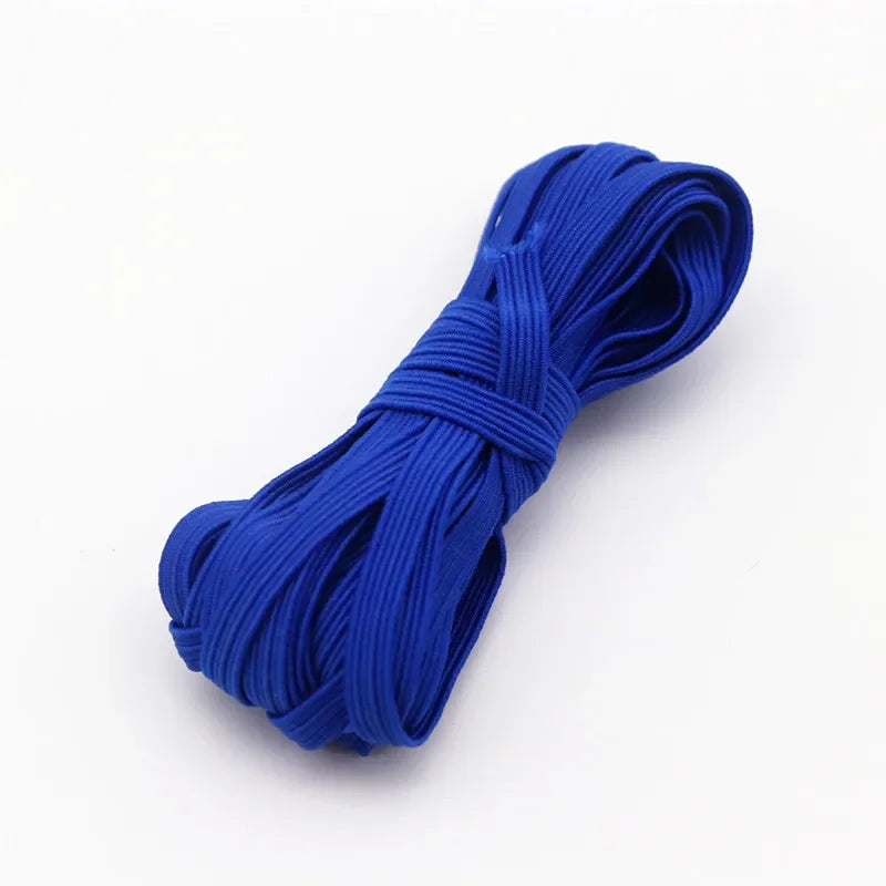 5m 10m 20m 40m 90m Elastic Elastic Band 6mm Color Sewing Household Rubber Band Elastic Band Garment Sewing Accessories