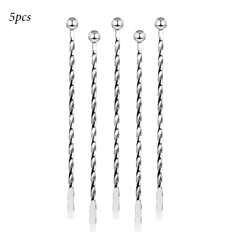Stainless Steel Stirrers 7.5 Inch Stir Sticks with Small Rectangular Paddles for Stirring Coffee Beverages Swizzle Stick