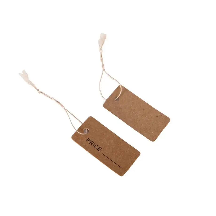 100pcs/lot Rectangle Shape White Black Brown Price Display Cards Fashion Jewelry Paper Hang Tags