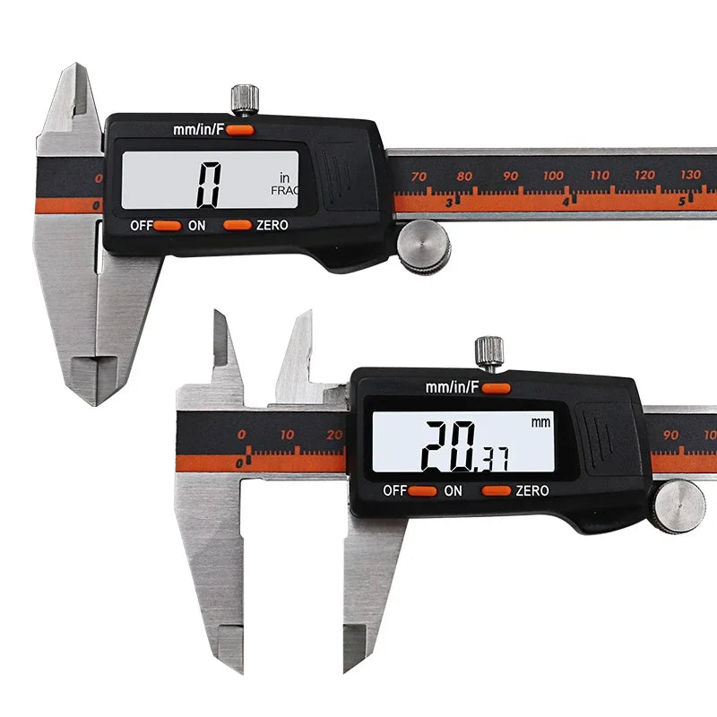 Stainless Steel Digital Display Caliper 150mm Fraction MM Inch High Precision Stainless Steel LCD Vernier Caliper