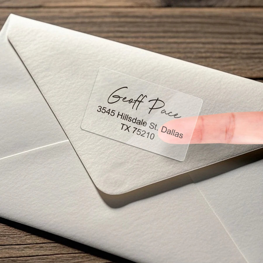 Custom Printed Waterproof Mailing Labels - Durable Self-Adhesive Address Stickers for Invitations, usiness Mail & Greeting Cards