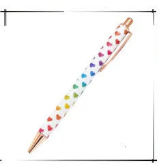 1 Piece Lytwtw's Ballpoint Pen Luxury Rhinestone Cute Wedding Rose Gold Metal Stationery School Office Supply High Quality Pens