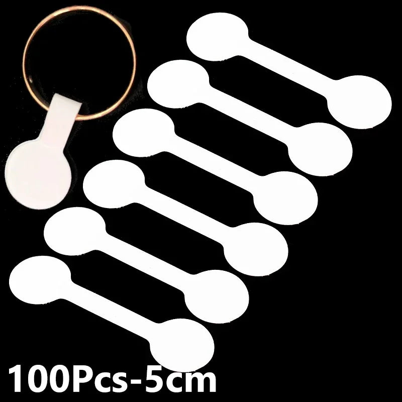 100Pcs Jewelry Price Tags Jewelry Tags Self Adhesive White Blank Price Tags for Necklace Earring Bracelet Price Rectangle Labels