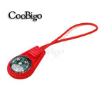 10Pcs Colorful Survival Keychain Zipper Pull Mini Compass for Outdoor Backpack Camping Hiking Pocket Navigator Adventure Tool