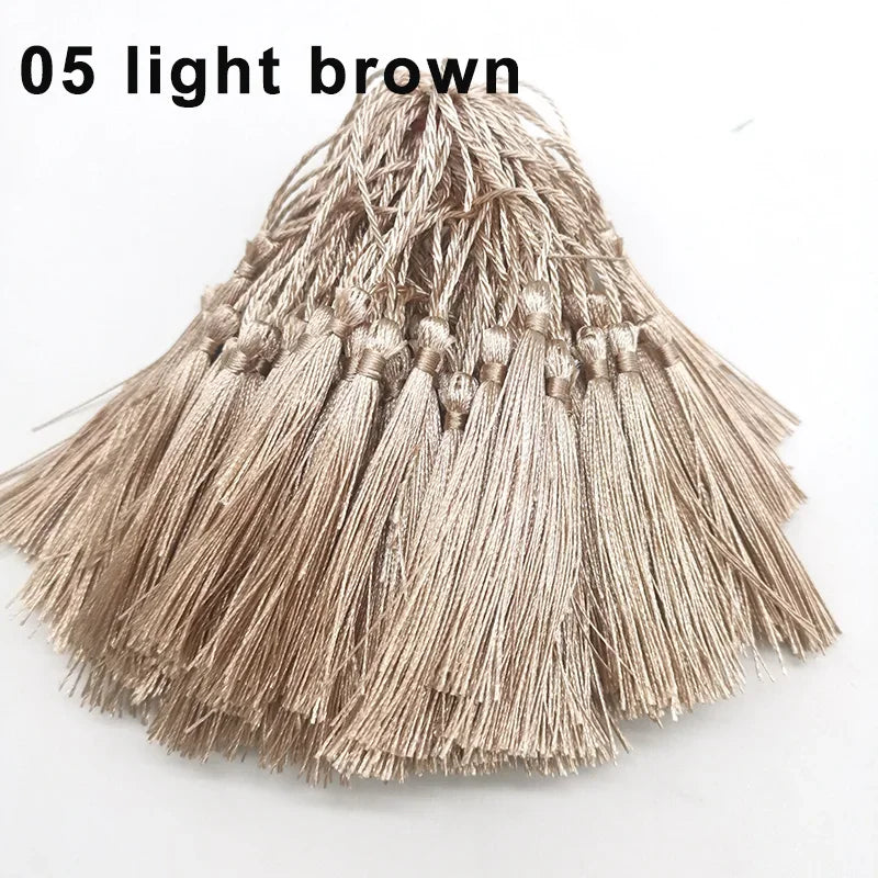 100pcs/lot 13cm Tassel Silk Fringe Silky Floss Bookmark Tassels Mini Tassels For DIY Craft Jewelry Making Souvenir Bookmarks