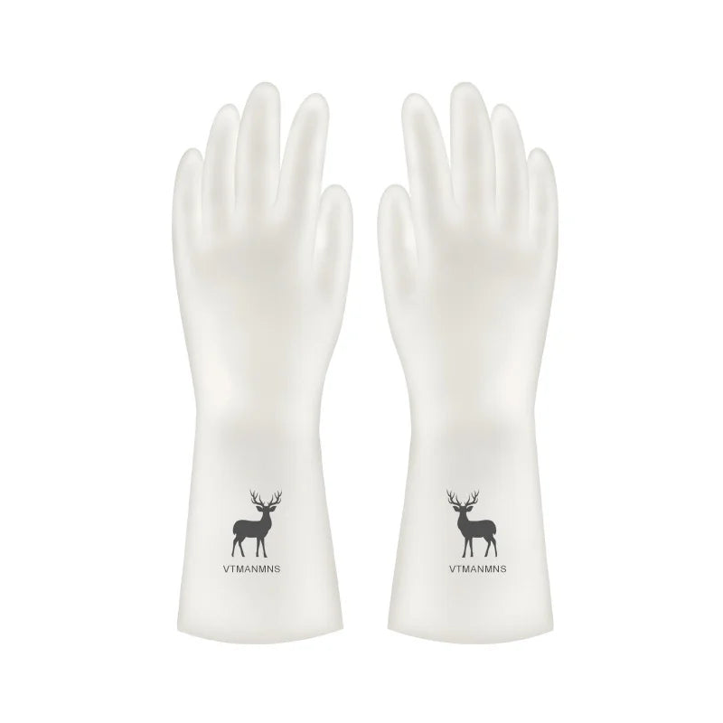 Durable Waterproof Housework Latex Cleaning Gloves for Kitchen Laundry Dishwashing, Wear Resistant Rubber