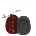 5-Inch Inkstone 6-inch 7-inch 8-inch Threaded Inkstone She Inkstone Rough Stone Brush Calligraphy Training Class Student Study