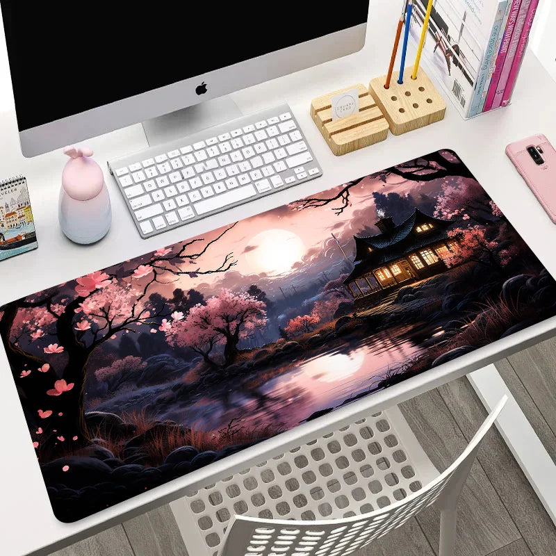 Night Moonlight Large Cool Mouse Pad Laptop Non-Slip Esports Office Desk Mat Game Player Mousepad Mini PC Desktop Accessories