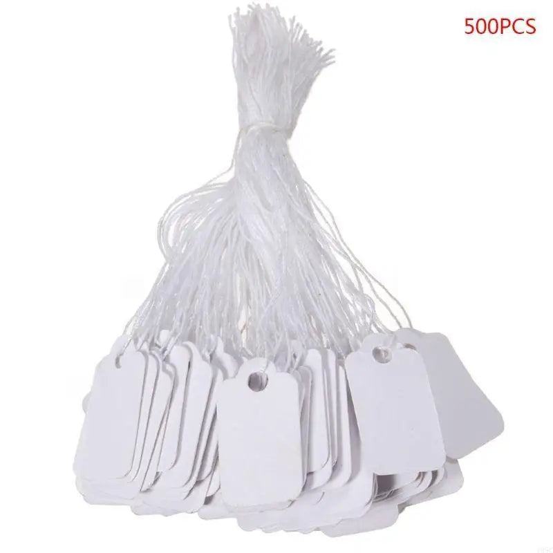 195C 500 Pcs Small Blank Writable Paper Price Marking Tag Label Gift Clothing Display