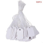 195C 500 Pcs Small Blank Writable Paper Price Marking Tag Label Gift Clothing Display