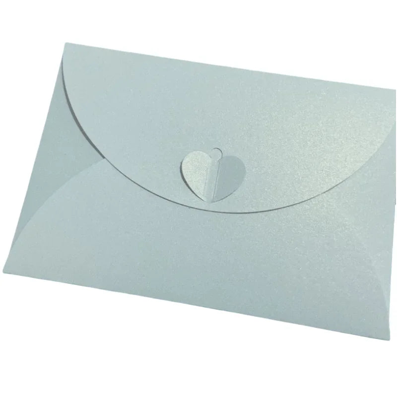 20pcs Colored pearlescent Envelope Thick Cardboard Small Foldable DIY Paper Envelopes Self Locking Buckle Letter Gift Card Cover