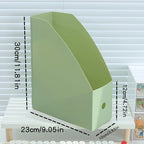 Simple Foldable Office Desktop File Storage Vertical A4 Folder With Inserts Box Large Capacity 9 Color Choices