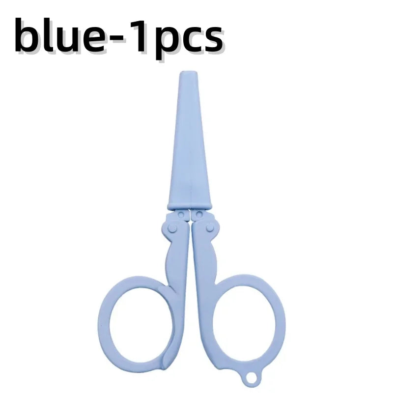 Cute Foldable Scissors Mini Morandi Paper Cutter Knife Portable Envelopes Opener DIY Handmade Art Tools School Office Supplies