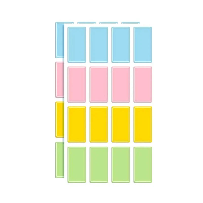 10Pcs Waterproof Colorful Self Adhesive Assorted Stickers Removable Label Stickers Name Tag Bottle File Document School Supplies