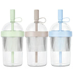 Reusable Coffee Cups with Lids 17oz Tumbler with Straw Tea Mug with Straw for Women Men Travelers Students Home Office Gym